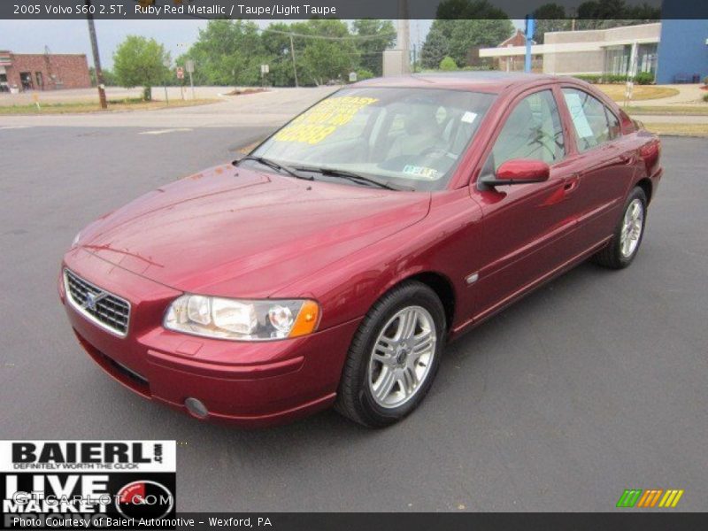 Ruby Red Metallic / Taupe/Light Taupe 2005 Volvo S60 2.5T
