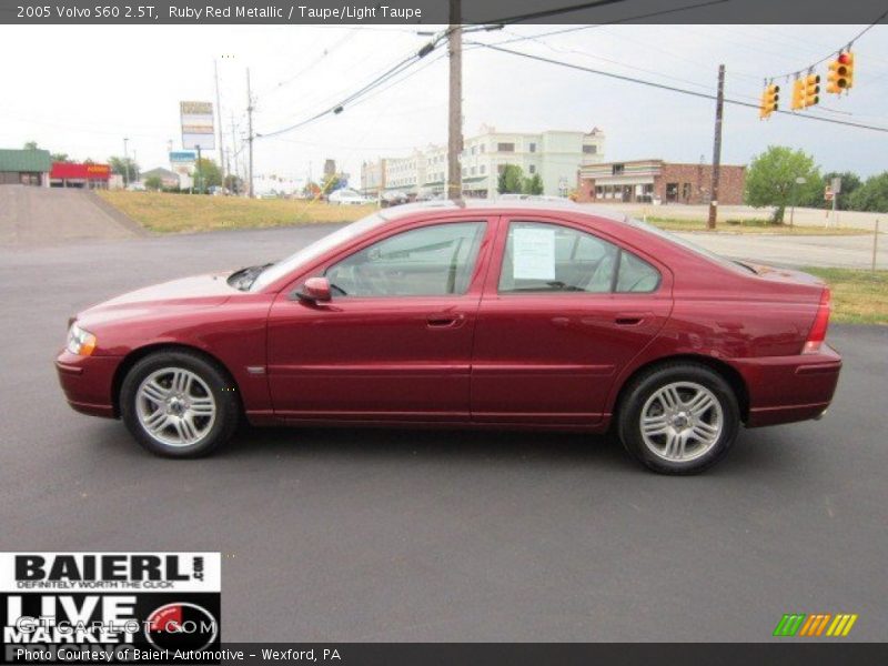 Ruby Red Metallic / Taupe/Light Taupe 2005 Volvo S60 2.5T