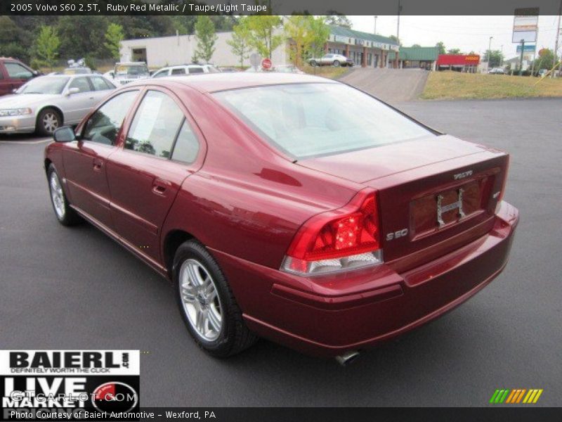 Ruby Red Metallic / Taupe/Light Taupe 2005 Volvo S60 2.5T
