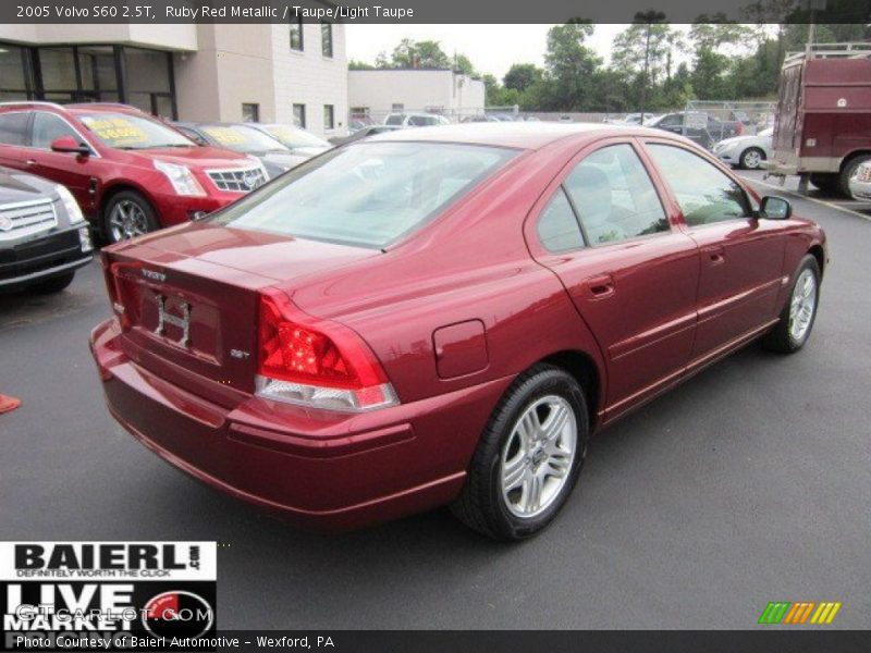 Ruby Red Metallic / Taupe/Light Taupe 2005 Volvo S60 2.5T
