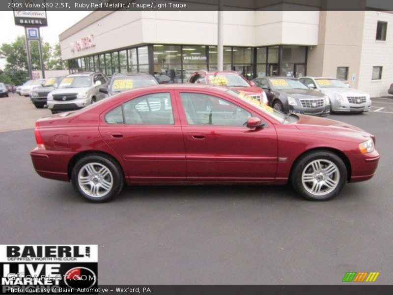 Ruby Red Metallic / Taupe/Light Taupe 2005 Volvo S60 2.5T