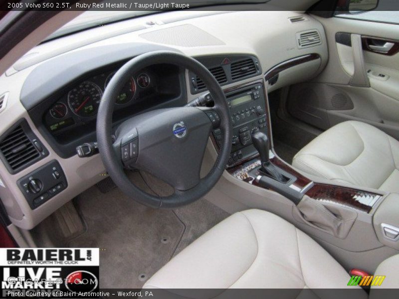 Ruby Red Metallic / Taupe/Light Taupe 2005 Volvo S60 2.5T
