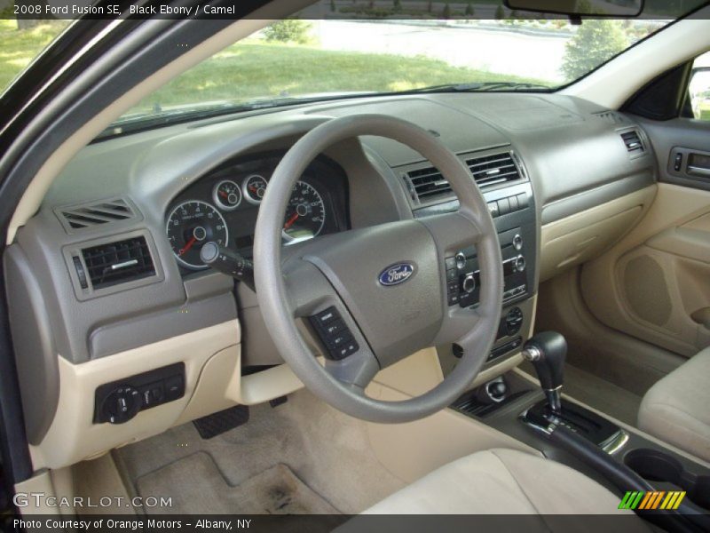 Black Ebony / Camel 2008 Ford Fusion SE