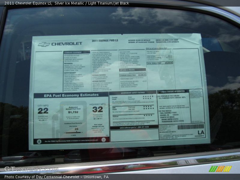 Silver Ice Metallic / Light Titanium/Jet Black 2011 Chevrolet Equinox LS