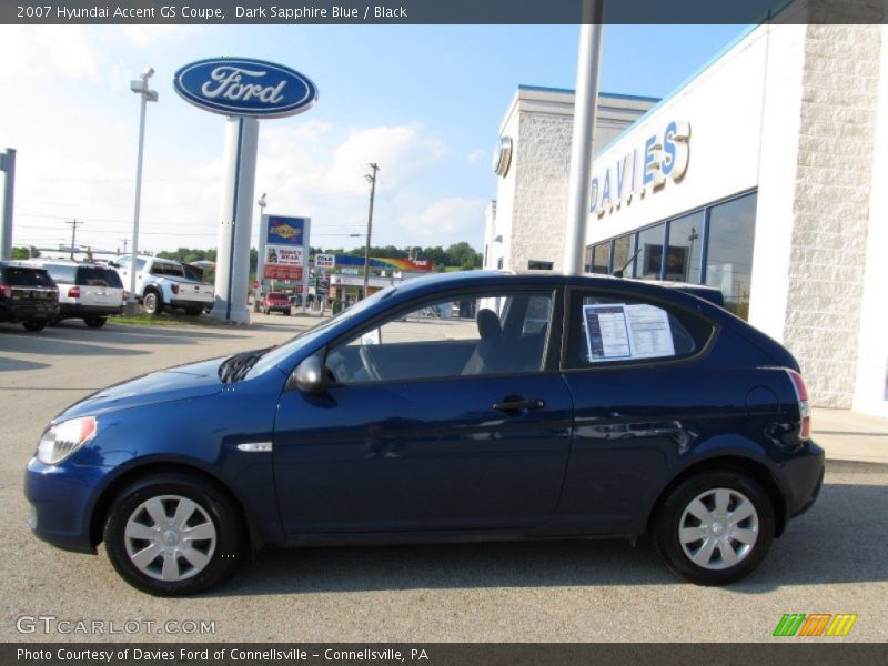 Dark Sapphire Blue / Black 2007 Hyundai Accent GS Coupe