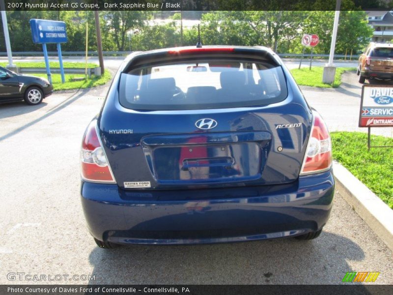 Dark Sapphire Blue / Black 2007 Hyundai Accent GS Coupe