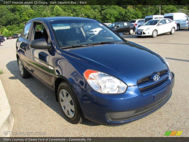 Dark Sapphire Blue / Black 2007 Hyundai Accent GS Coupe