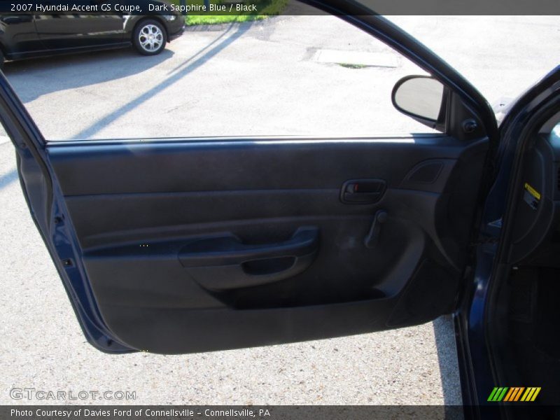Dark Sapphire Blue / Black 2007 Hyundai Accent GS Coupe