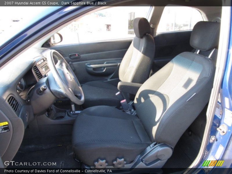 Dark Sapphire Blue / Black 2007 Hyundai Accent GS Coupe