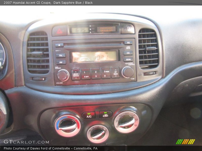 Dark Sapphire Blue / Black 2007 Hyundai Accent GS Coupe