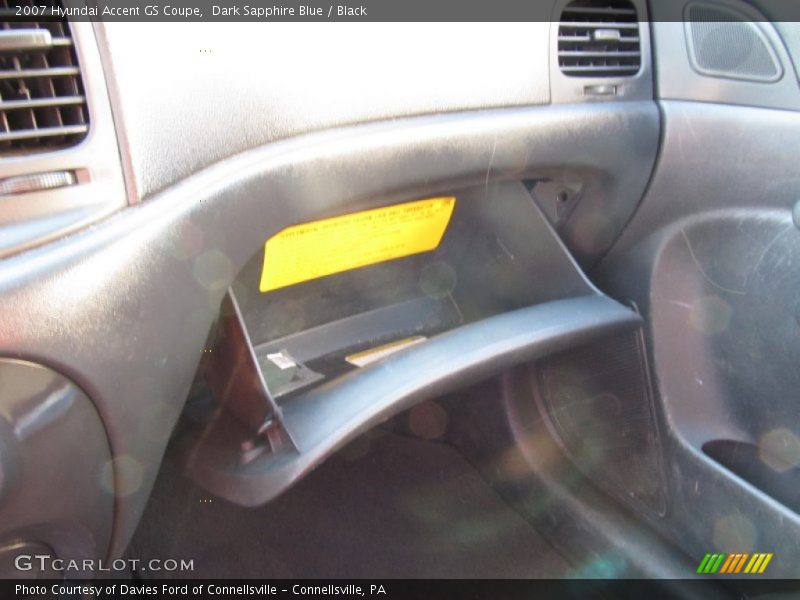 Dark Sapphire Blue / Black 2007 Hyundai Accent GS Coupe