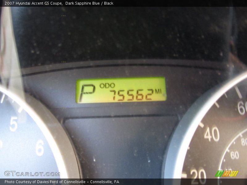 Dark Sapphire Blue / Black 2007 Hyundai Accent GS Coupe