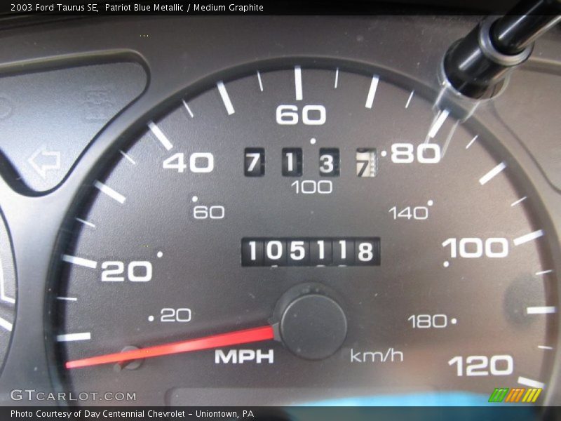 Patriot Blue Metallic / Medium Graphite 2003 Ford Taurus SE