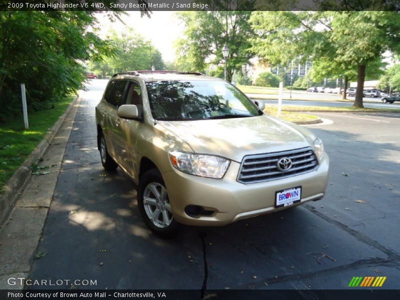 Sandy Beach Metallic / Sand Beige 2009 Toyota Highlander V6 4WD