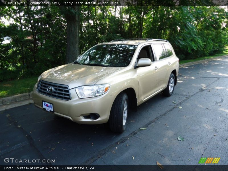 Sandy Beach Metallic / Sand Beige 2009 Toyota Highlander V6 4WD