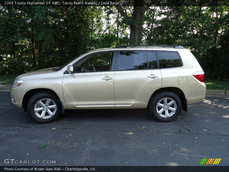 Sandy Beach Metallic / Sand Beige 2009 Toyota Highlander V6 4WD