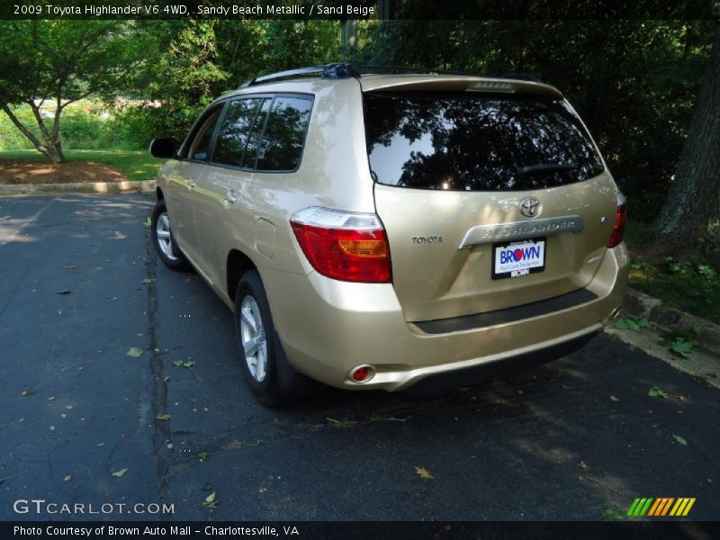 Sandy Beach Metallic / Sand Beige 2009 Toyota Highlander V6 4WD