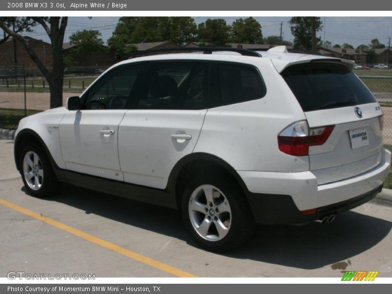 Alpine White / Beige 2008 BMW X3 3.0si