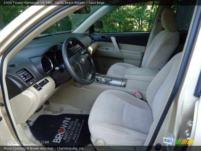 Sandy Beach Metallic / Sand Beige 2009 Toyota Highlander V6 4WD