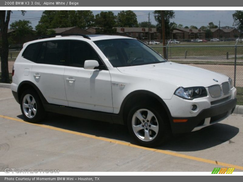 Alpine White / Beige 2008 BMW X3 3.0si