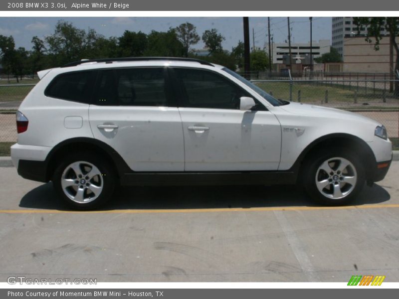 Alpine White / Beige 2008 BMW X3 3.0si