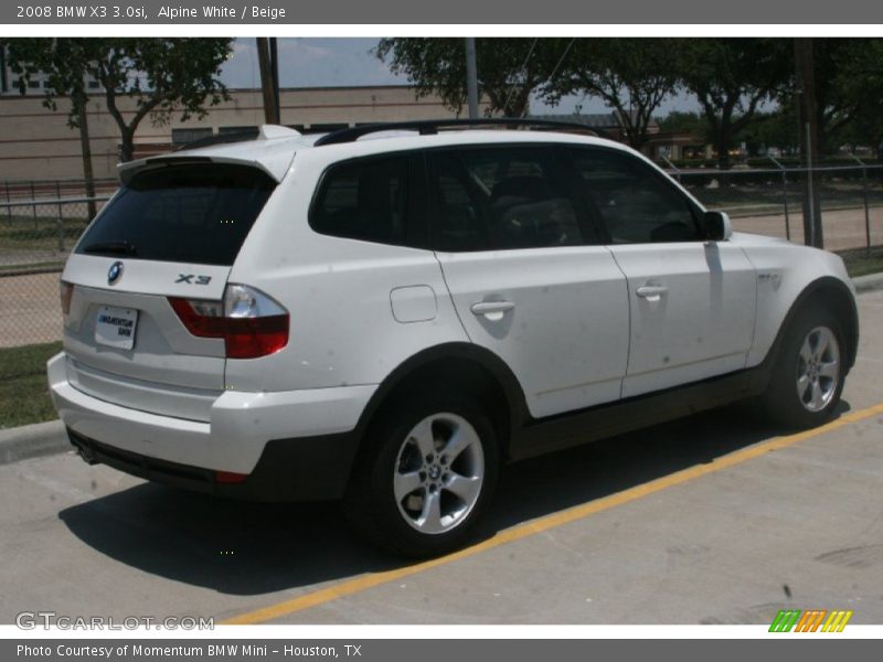 Alpine White / Beige 2008 BMW X3 3.0si