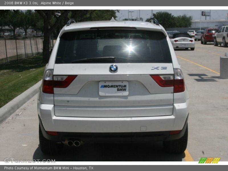 Alpine White / Beige 2008 BMW X3 3.0si