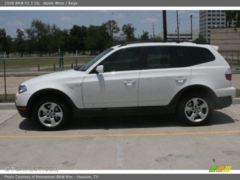 Alpine White / Beige 2008 BMW X3 3.0si