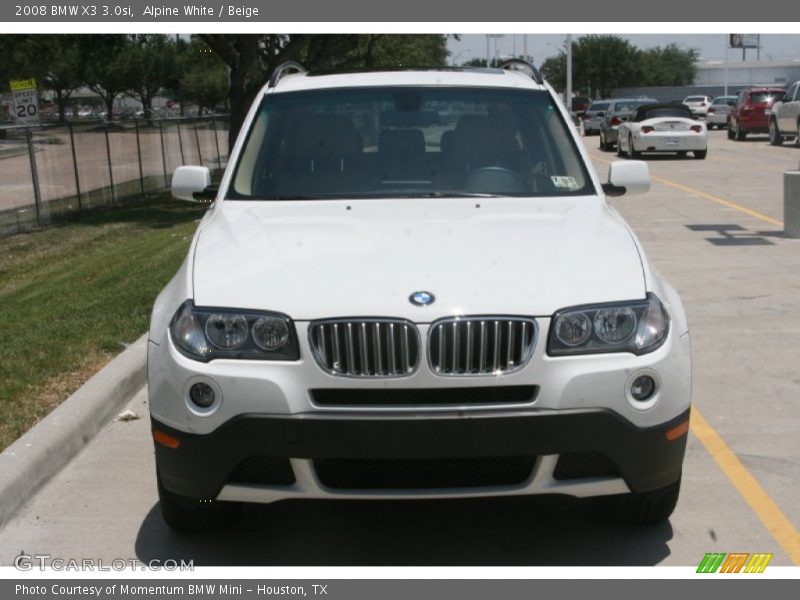 Alpine White / Beige 2008 BMW X3 3.0si