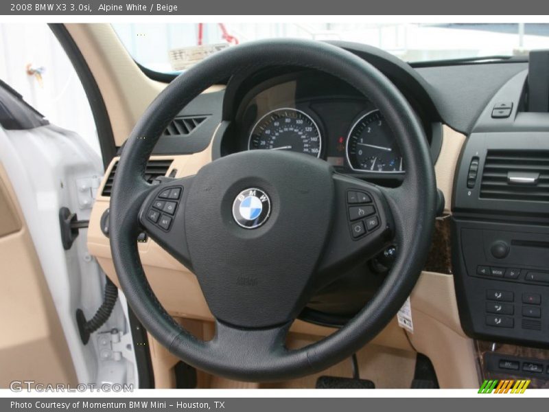 Alpine White / Beige 2008 BMW X3 3.0si