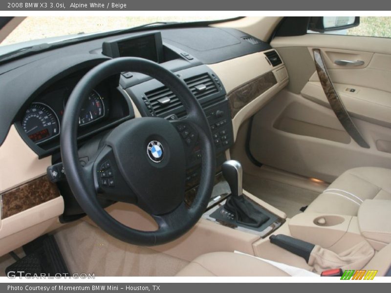 Alpine White / Beige 2008 BMW X3 3.0si