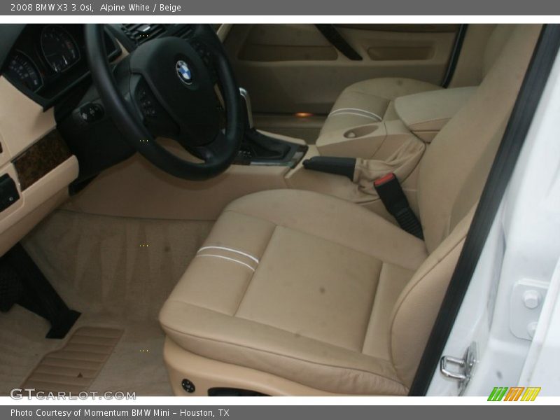 Alpine White / Beige 2008 BMW X3 3.0si
