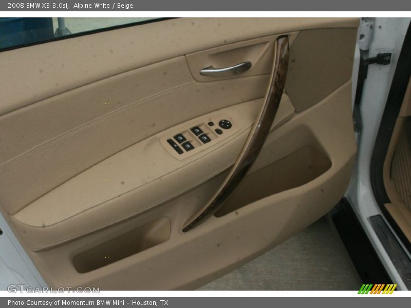 Alpine White / Beige 2008 BMW X3 3.0si