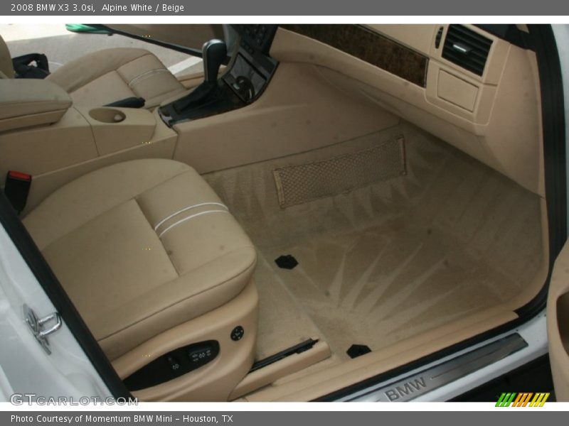 Alpine White / Beige 2008 BMW X3 3.0si