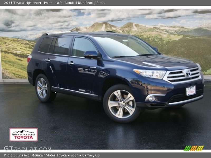 Nautical Blue Pearl / Black 2011 Toyota Highlander Limited 4WD