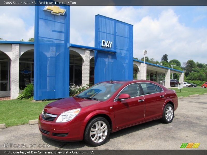Red Jewel Tintcoat / Tan 2009 Saturn Aura XR