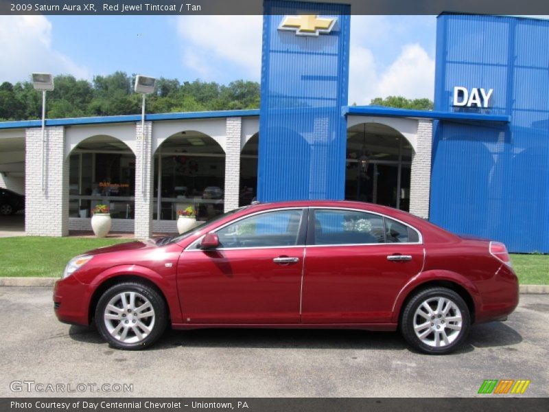 Red Jewel Tintcoat / Tan 2009 Saturn Aura XR