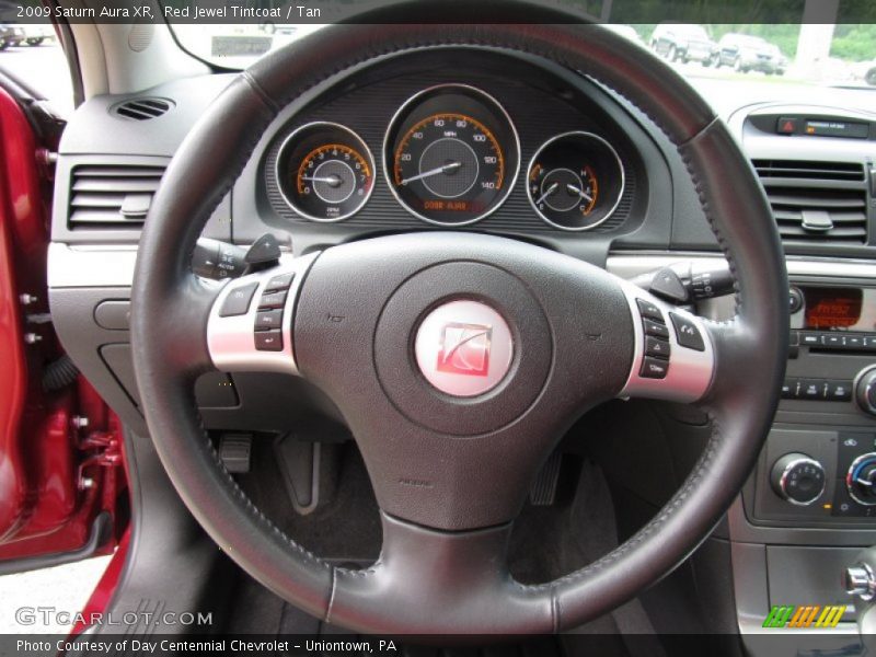 Red Jewel Tintcoat / Tan 2009 Saturn Aura XR
