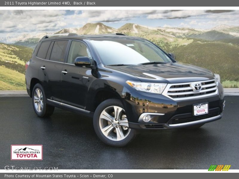 Black / Black 2011 Toyota Highlander Limited 4WD