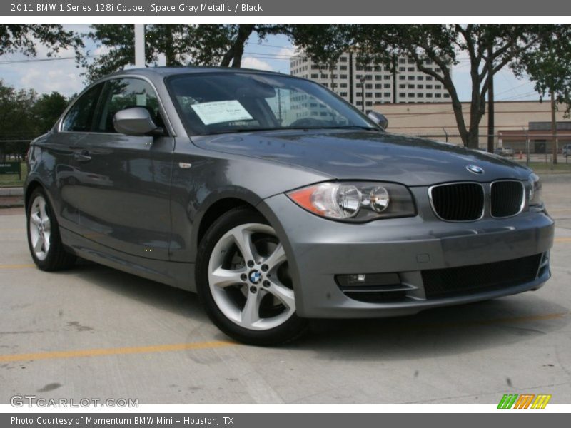 Space Gray Metallic / Black 2011 BMW 1 Series 128i Coupe