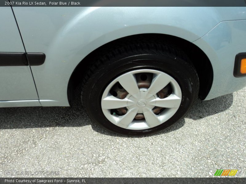 Polar Blue / Black 2007 Kia Rio LX Sedan