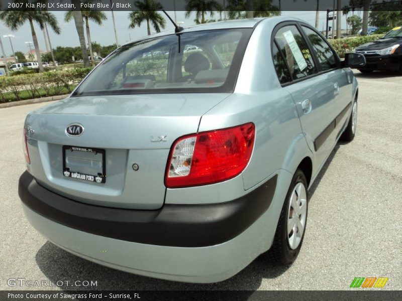 Polar Blue / Black 2007 Kia Rio LX Sedan