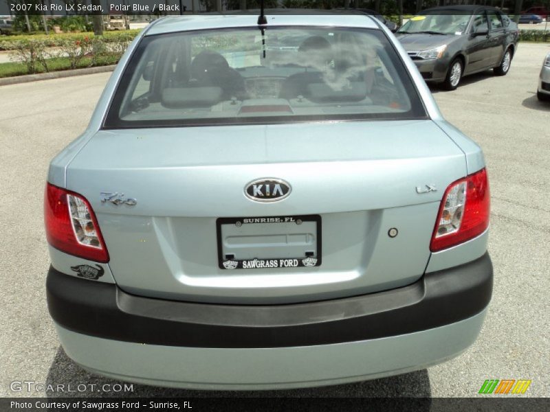 Polar Blue / Black 2007 Kia Rio LX Sedan