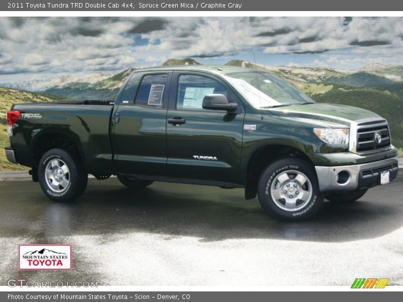 Spruce Green Mica / Graphite Gray 2011 Toyota Tundra TRD Double Cab 4x4