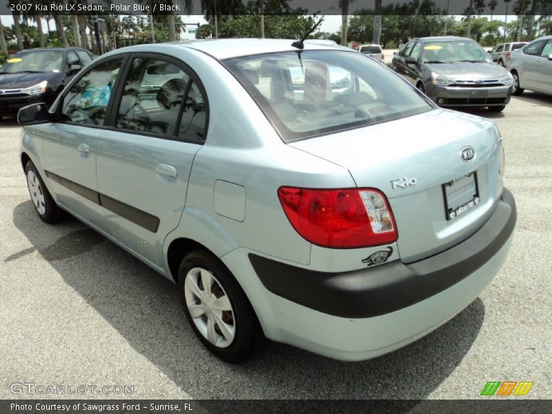 Polar Blue / Black 2007 Kia Rio LX Sedan