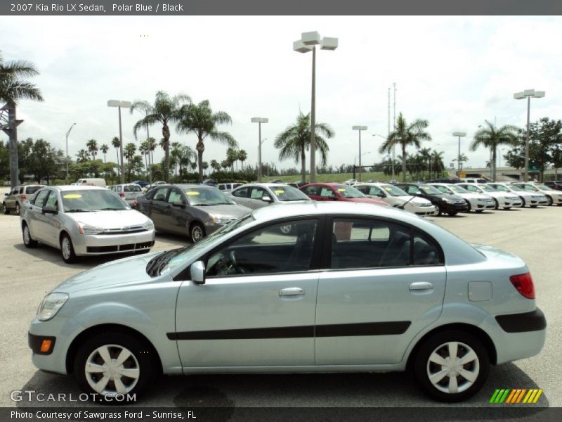 Polar Blue / Black 2007 Kia Rio LX Sedan