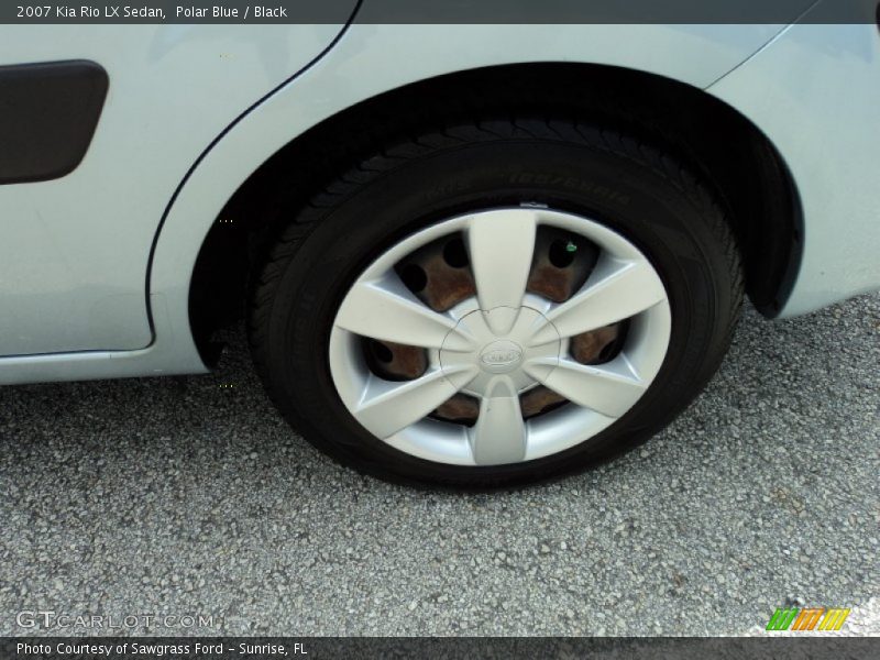 Polar Blue / Black 2007 Kia Rio LX Sedan