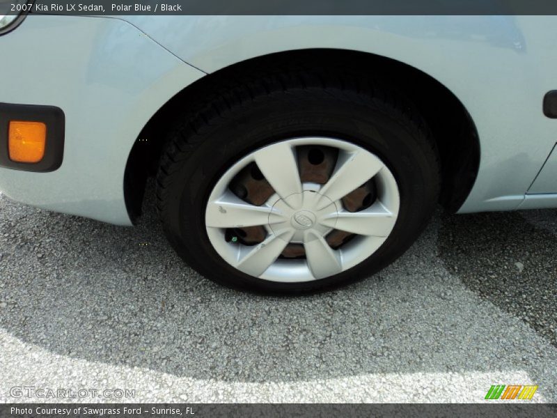Polar Blue / Black 2007 Kia Rio LX Sedan