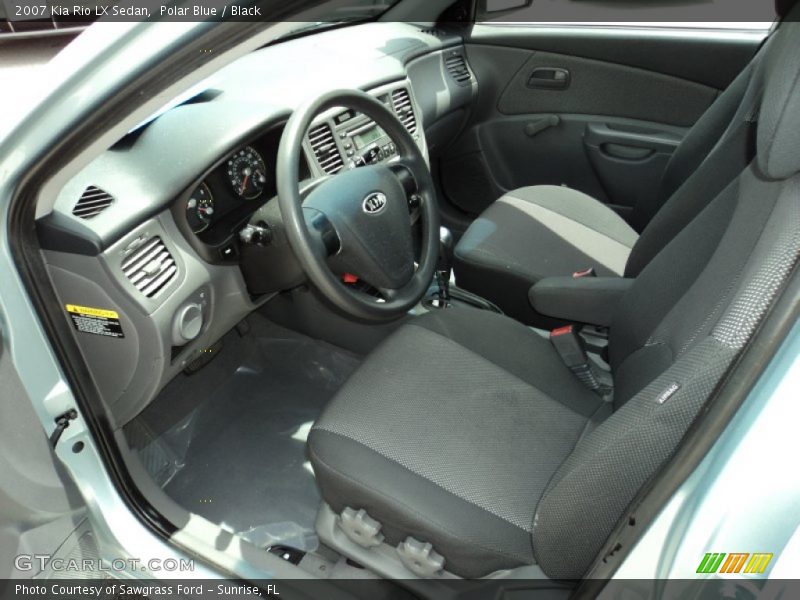 Polar Blue / Black 2007 Kia Rio LX Sedan