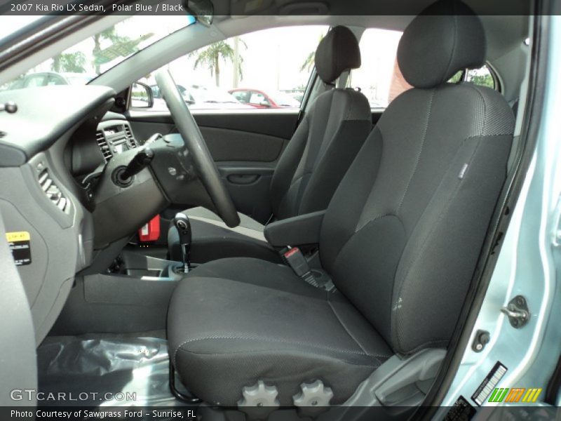 Polar Blue / Black 2007 Kia Rio LX Sedan
